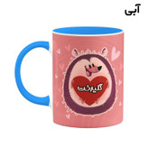 ماگ ( جعبه کادویی رایگان) اسم گلیدخت قلب کد mgn18681