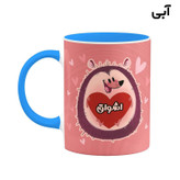 ماگ ( جعبه کادویی رایگان) اسم اشواق قلب کد mgn11045