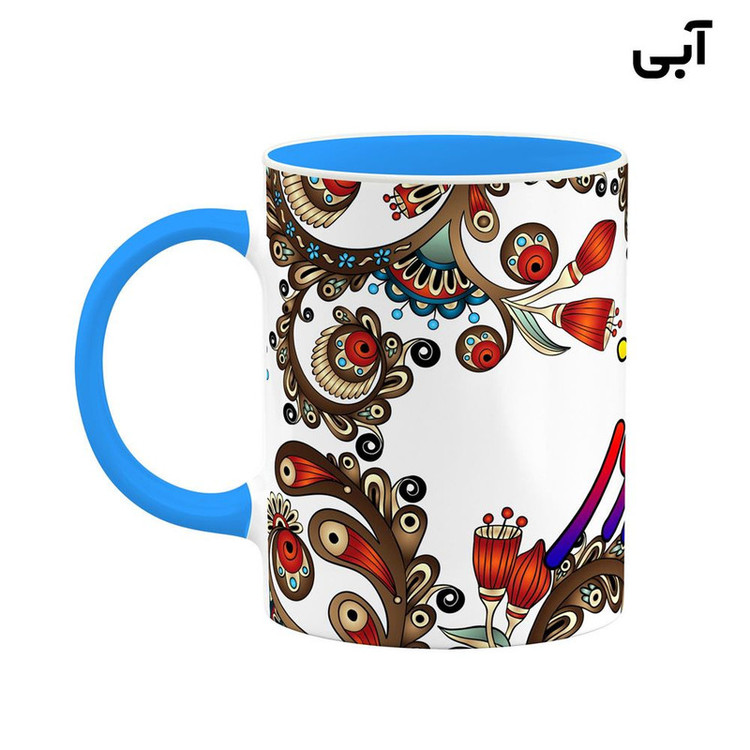 ماگ ( جعبه کادویی رایگان) اسم فیروز سنتی گل و بته کد mgh46476