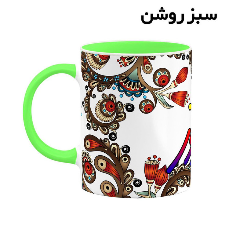 ماگ ( جعبه کادویی رایگان) اسم فیروز سنتی گل و بته کد mgh46476