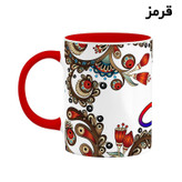 ماگ ( جعبه کادویی رایگان) اسم قابل سنتی گل و بته کد mgh46481