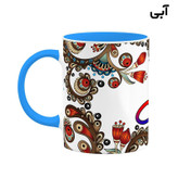 ماگ ( جعبه کادویی رایگان) اسم قابل سنتی گل و بته کد mgh46481