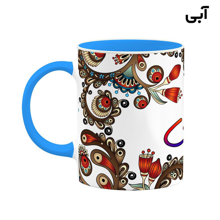 ماگ ( جعبه کادویی رایگان) اسم قیطران سنتی گل و بته کد mgh46513