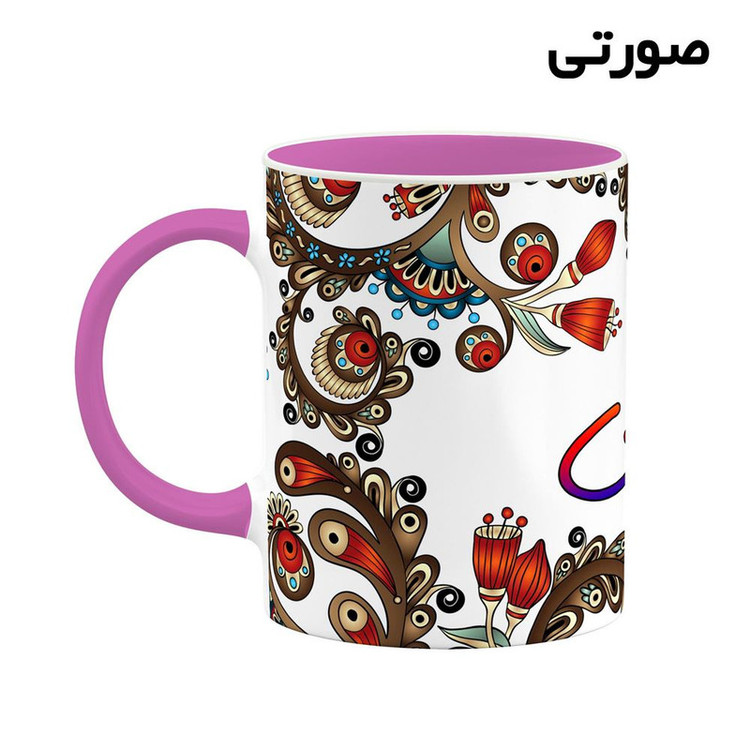 ماگ ( جعبه کادویی رایگان) اسم قیطران سنتی گل و بته کد mgh46513