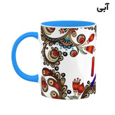 ماگ ( جعبه کادویی رایگان) اسم کارا سنتی گل و بته کد mgh46520