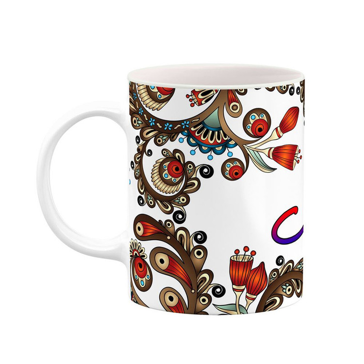 ماگ ( جعبه کادویی رایگان) اسم کارتال سنتی گل و بته کد mgh46522