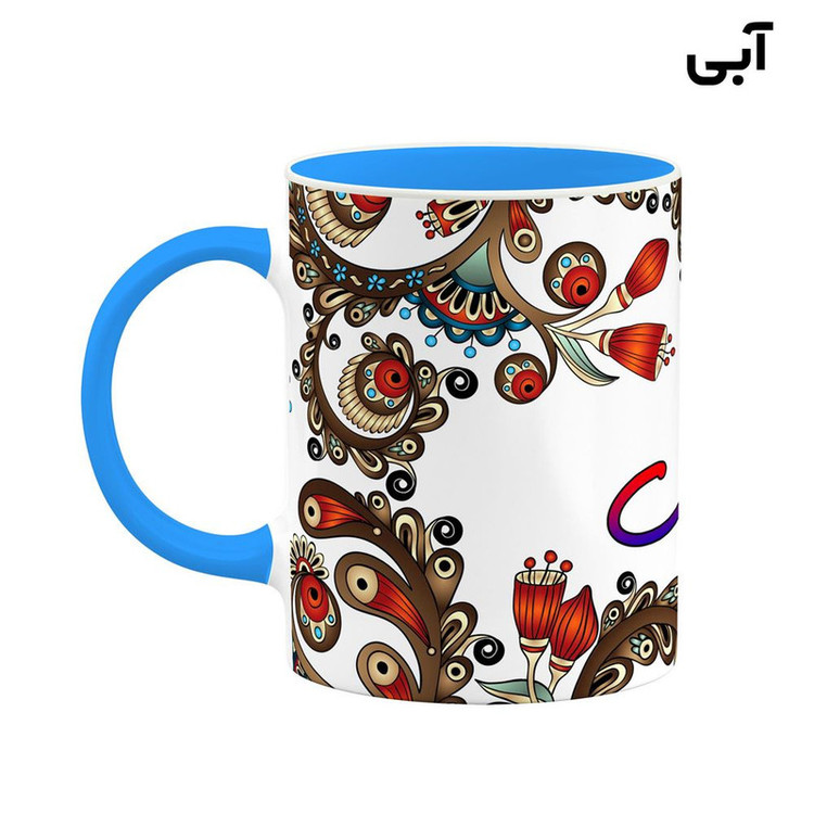 ماگ ( جعبه کادویی رایگان) اسم کارتال سنتی گل و بته کد mgh46522