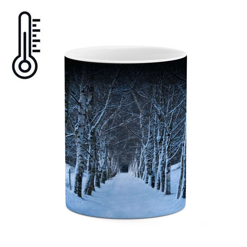 ماگ ( جعبه کادویی رایگان)  حرارتی   منظره برفی کد mgh14836