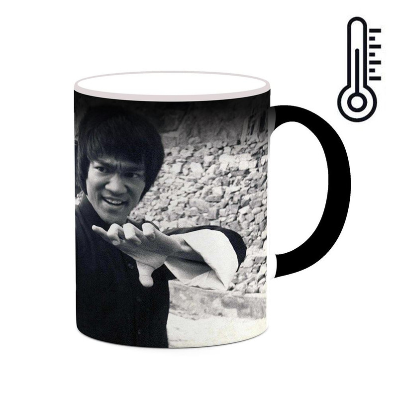 ماگ ( جعبه کادویی رایگان)  حرارتی   بروسلی Bruce Lee  mgh25358