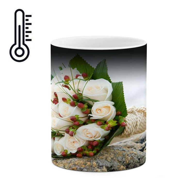 ماگ ( جعبه کادویی رایگان)  حرارتی   دسته گل کد mgh15736