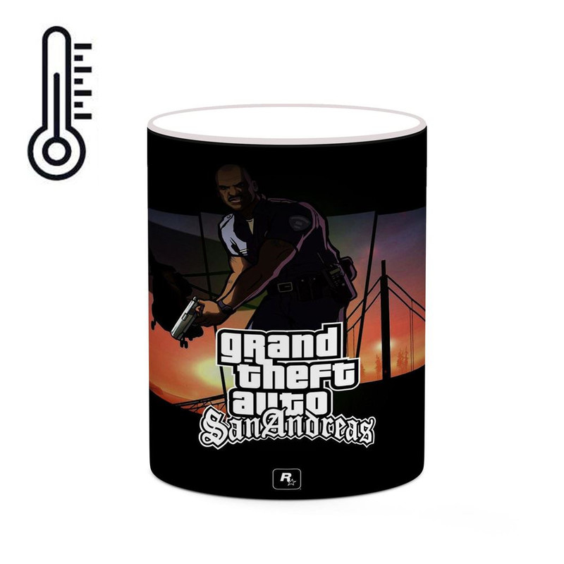 ماگ ( جعبه کادویی رایگان)  حرارتی   بازی Grand Theft Autoː San Andreas GTA کد mgh28820