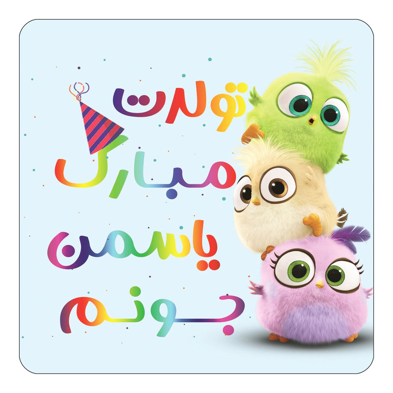 مگنت آهنربائی چیتوکالا طرح تولد یاسمن مدل پرندگان خشمگین Angry Birds کد mg64015