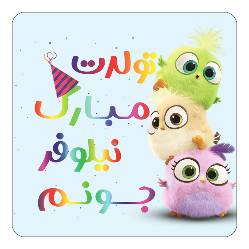 مگنت آهنربائی چیتوکالا طرح تولد نیلوفر مدل پرندگان خشمگین Angry Birds کد mg62450