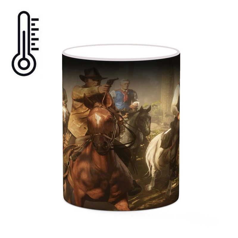 ماگ ( جعبه کادویی رایگان)  حرارتی   بازی رد دد Red Dead Redemption II کد mgh30077