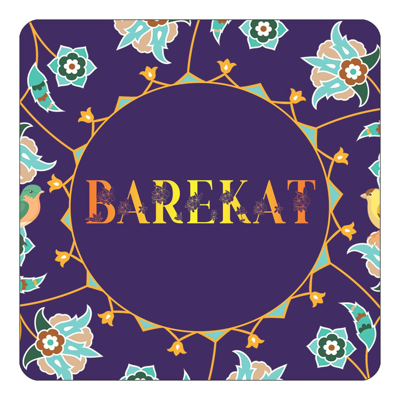 مگنت آهنربائی چیتوکالا طرح اسم برکت barekat مدل گل و بلبل کد mg12242
