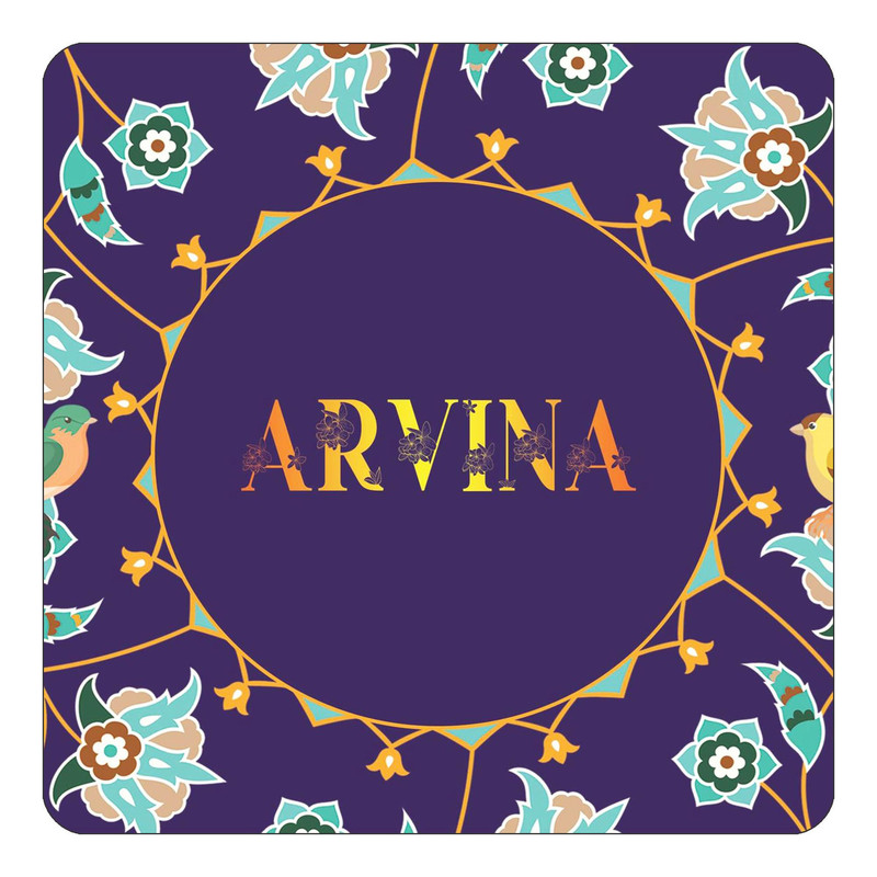 مگنت آهنربائی چیتوکالا طرح اسم آروینا arvina مدل گل و بلبل کد mg11712
