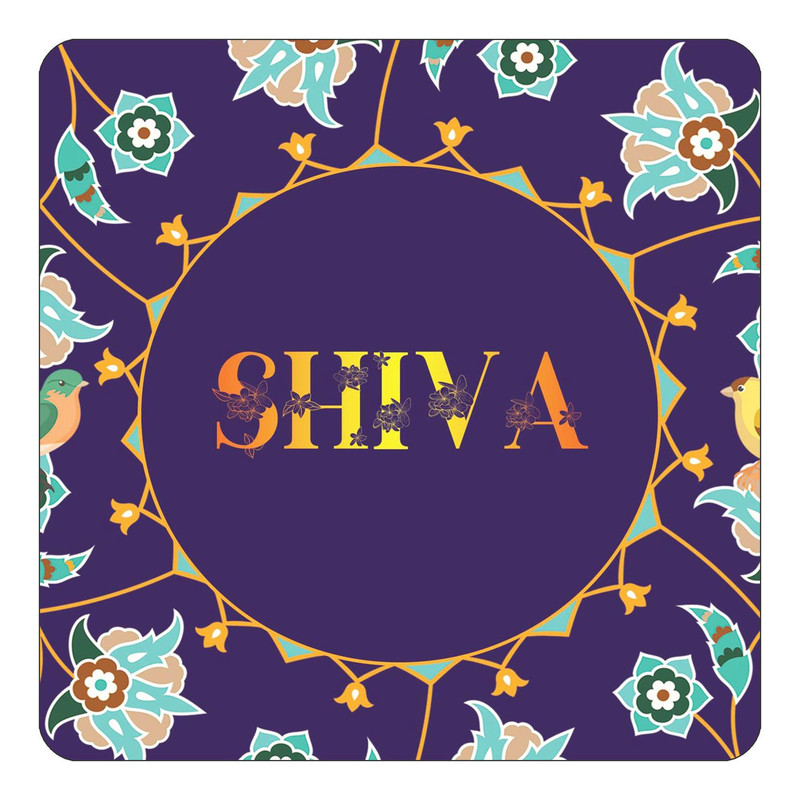 مگنت آهنربائی چیتوکالا طرح اسم شیوا shiva مدل گل و بلبل کد mg18154