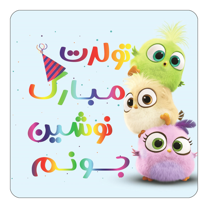 مگنت آهنربائی چیتوکالا طرح تولد نوشین مدل پرندگان خشمگین Angry Birds کد mg62354