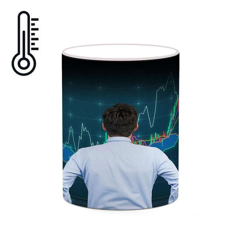 ماگ ( جعبه کادویی رایگان)  حرارتی   ترید و Trading کد mgh24911