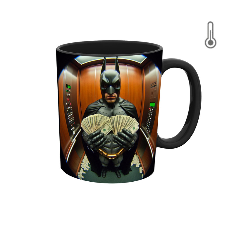 ماگ ( جعبه کادویی رایگان)  حرارتی  والپیپر بتمن Batman