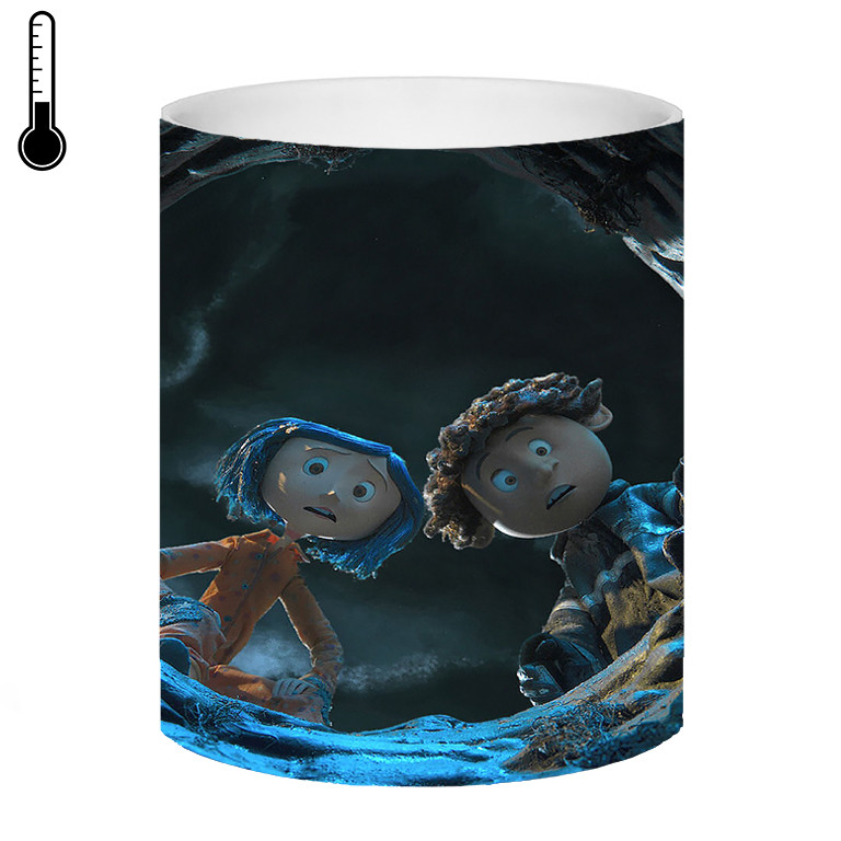 ماگ ( جعبه کادویی رایگان)  حرارتی  کورالاین coraline کد 334