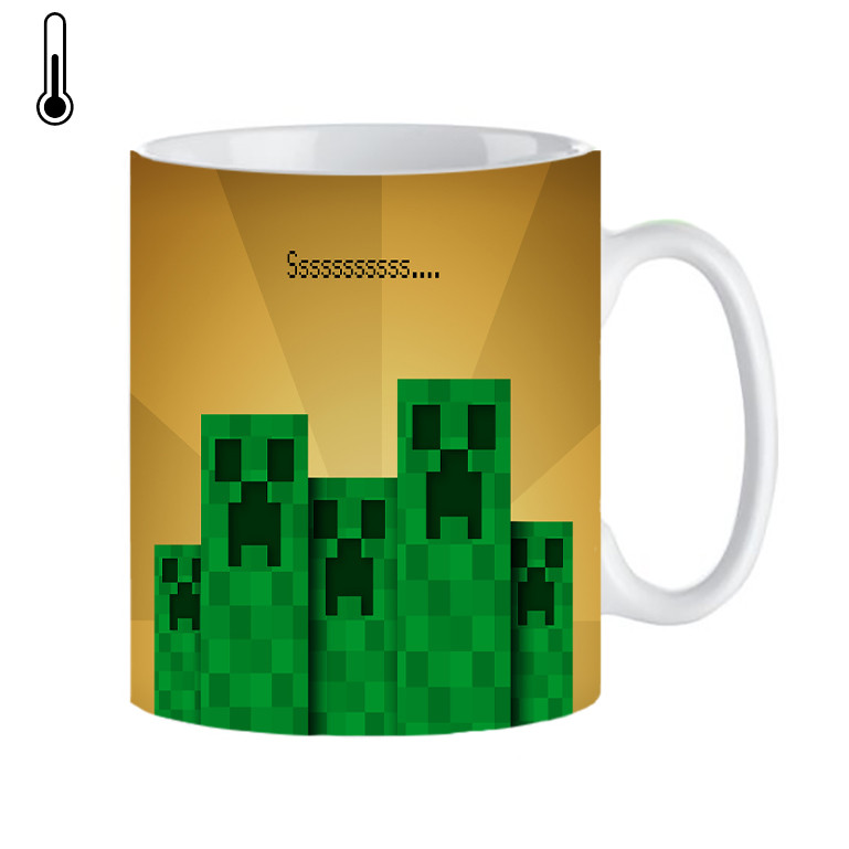 ماگ ( جعبه کادویی رایگان)  حرارتی  کریپر minecraft ماینکرافت کد 349