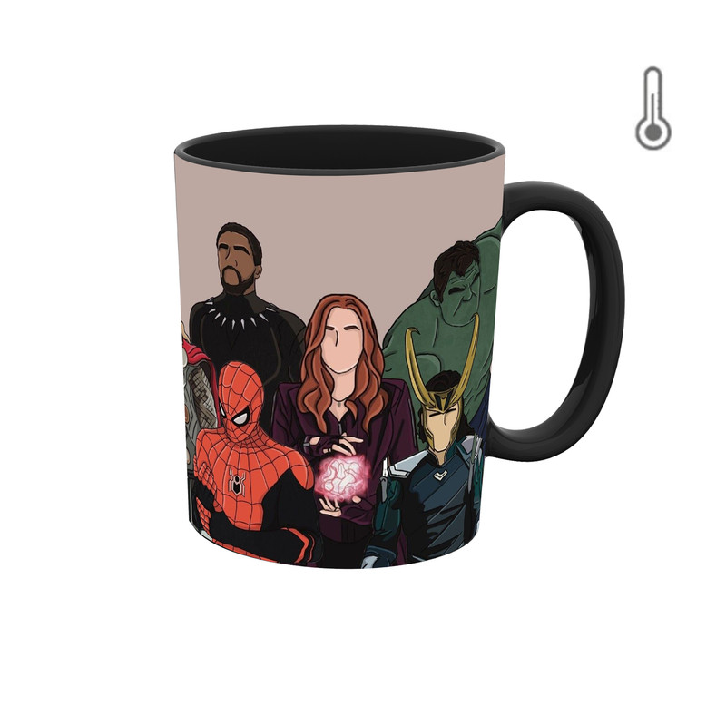 ماگ ( جعبه کادویی رایگان)  حرارتی  مارول  اونجرز Marvel
