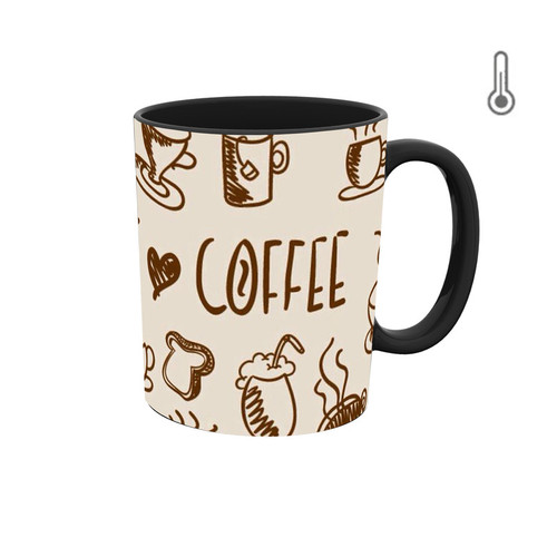 ماگ ( جعبه کادویی رایگان) حرارتی گرافیکی کافی و قهوه coffee
