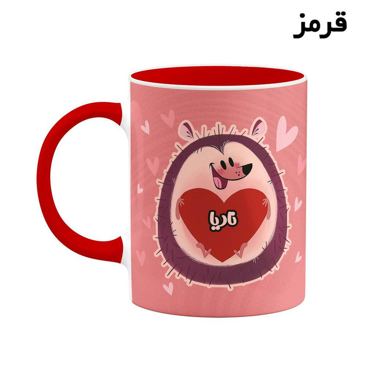 ماگ ( جعبه کادویی رایگان) اسم نادیا قلب کد mgn16810