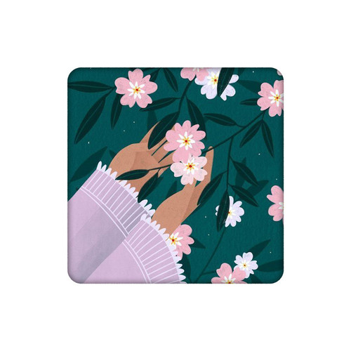 زیرلیوانی طرح شکوفه گیلاس و شب کد 0165491