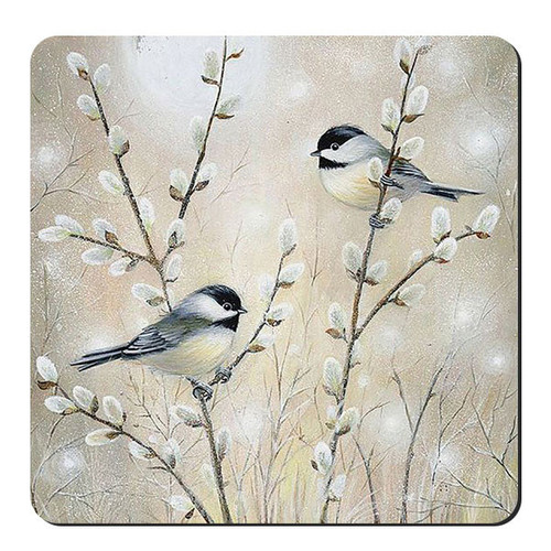 زیر لیوانی طرح پرنده ها و شاخه بهاری کد nzl515