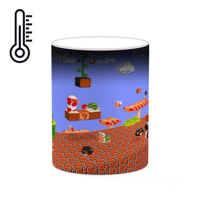 ماگ ( جعبه کادویی رایگان)  حرارتی   بازی سوپر ماریو Super Mario کد mgh30504