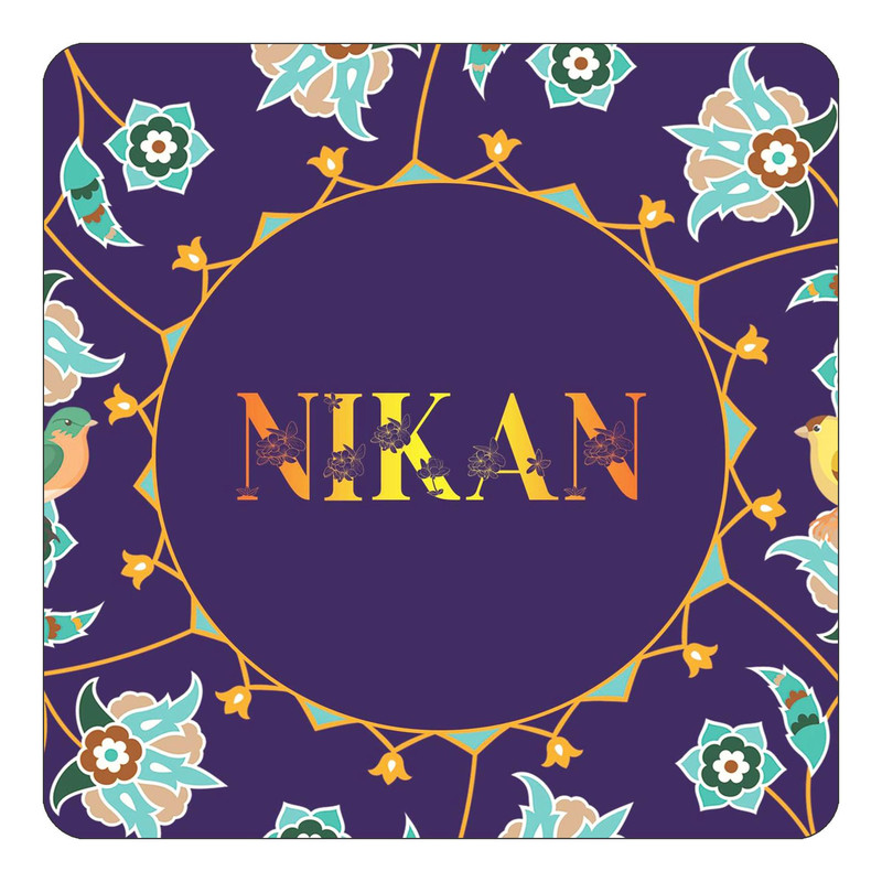 مگنت چیتوکالا طرح اسم نیکان nikan مدل گل و بلبل کد mg16392