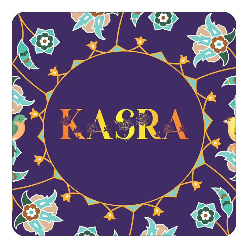 مگنت چیتوکالا طرح اسم کسرا kasra مدل گل و بلبل کد mg14491