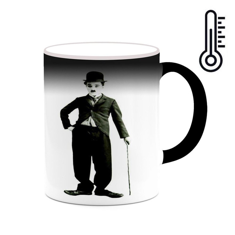 ماگ ( جعبه کادویی رایگان)  حرارتی   چارلی چاپلین Charlie Chaplin  mgh25478
