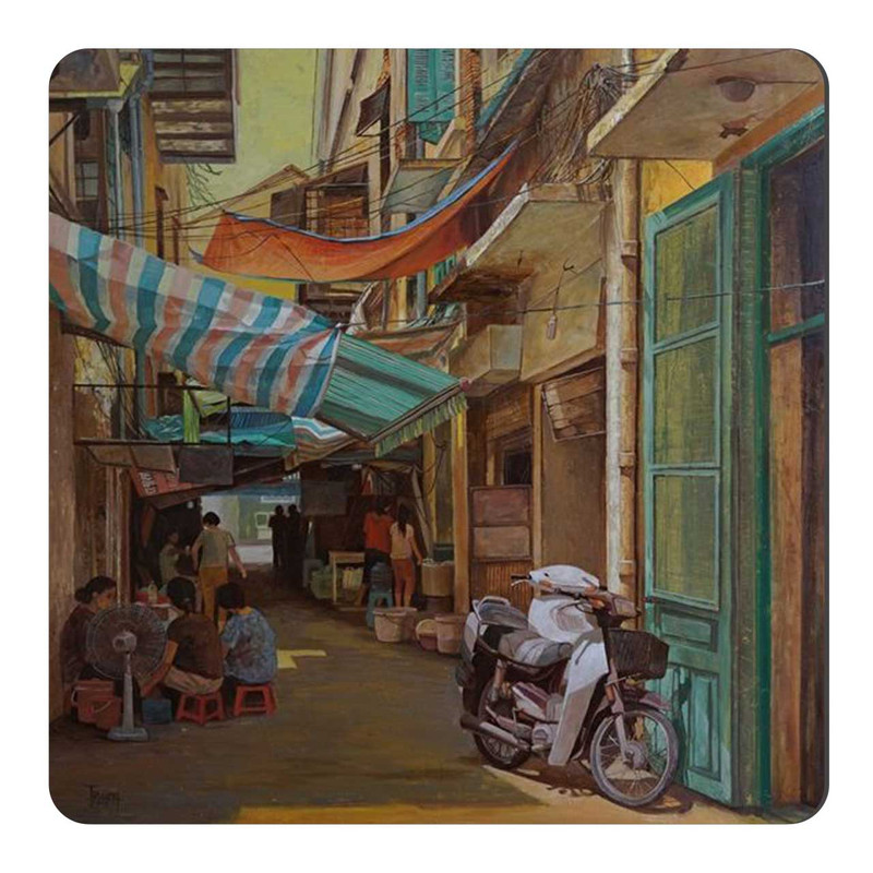 مگنت طرح نقاشی محله ای در شرق آسیا کد wmg953