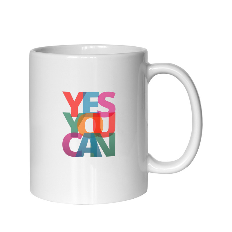 ماگ ( جعبه کادویی رایگان)  مدل yes you can