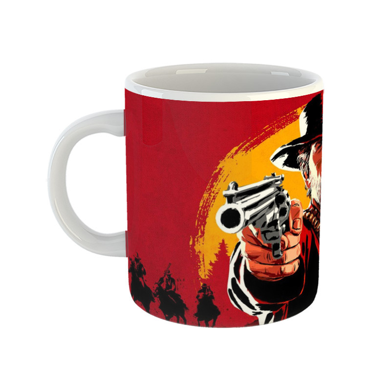 ماگ ( جعبه کادویی رایگان)  مدل red dead redemption طرح رد دد
