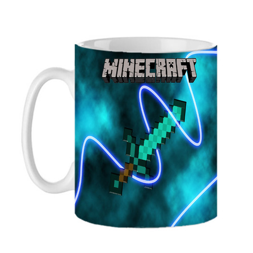 ماگ ( جعبه کادویی رایگان) مدل شمشیر بازی ماینکرافت minecraft کد 475