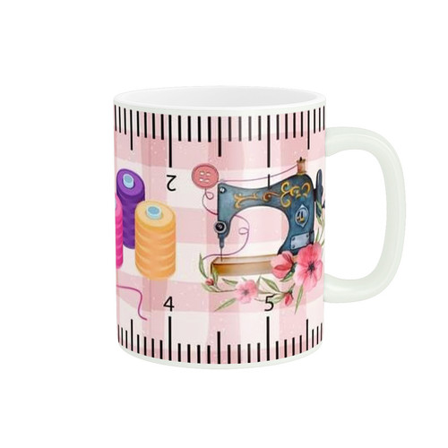 ماگ ( جعبه کادویی رایگان) طرح وسایل خیاطی کد M208