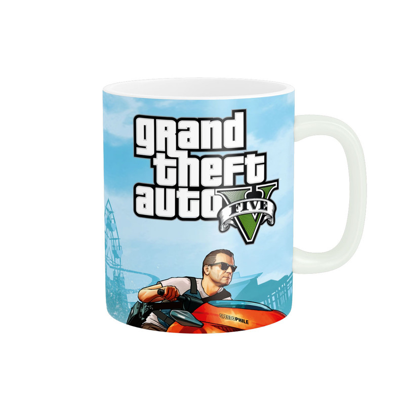 ماگ ( جعبه کادویی رایگان)  طرح بازی جی تی ای GTA V کد gtav-27