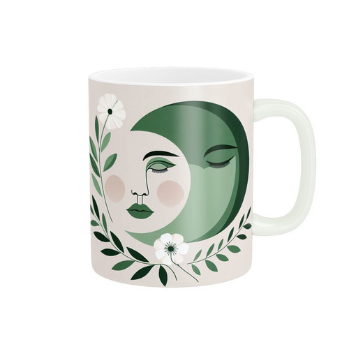 ماگ ( جعبه کادویی رایگان) طرح برگ و صورت کد 325