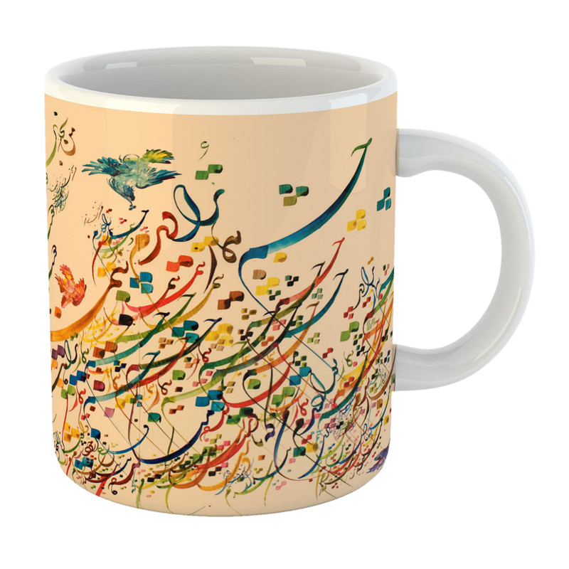 ماگ ( جعبه کادویی رایگان)  مدل شعر نستعلیق کد 30