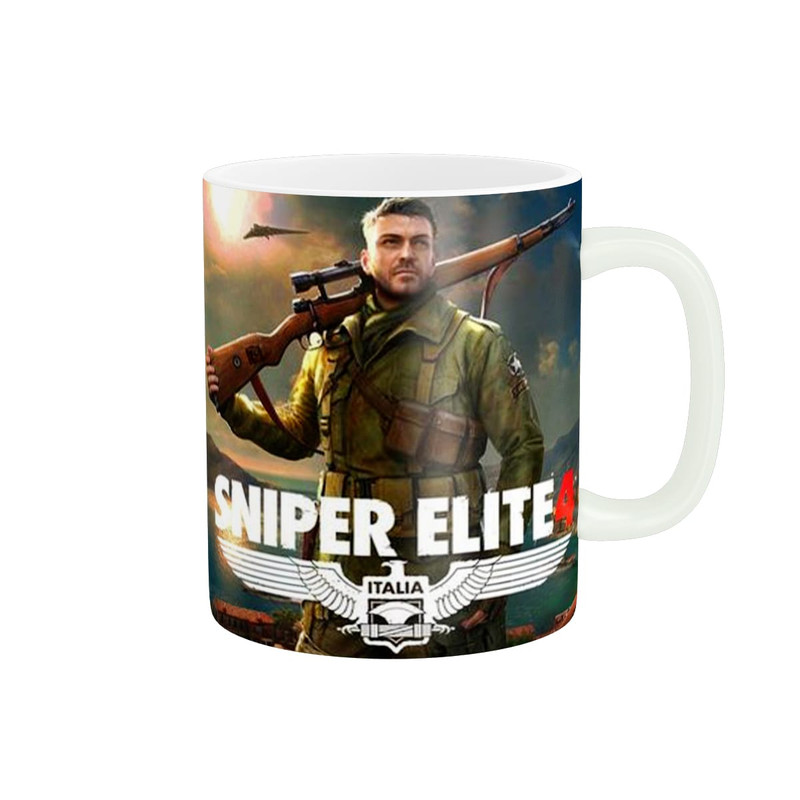ماگ ( جعبه کادویی رایگان)  طرح بازی نخبه تک تیرانداز Sniper Elite کد SniperElite-05