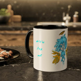 ماگ ( جعبه کادویی رایگان) مدل دسته رنگی طرح پرواز