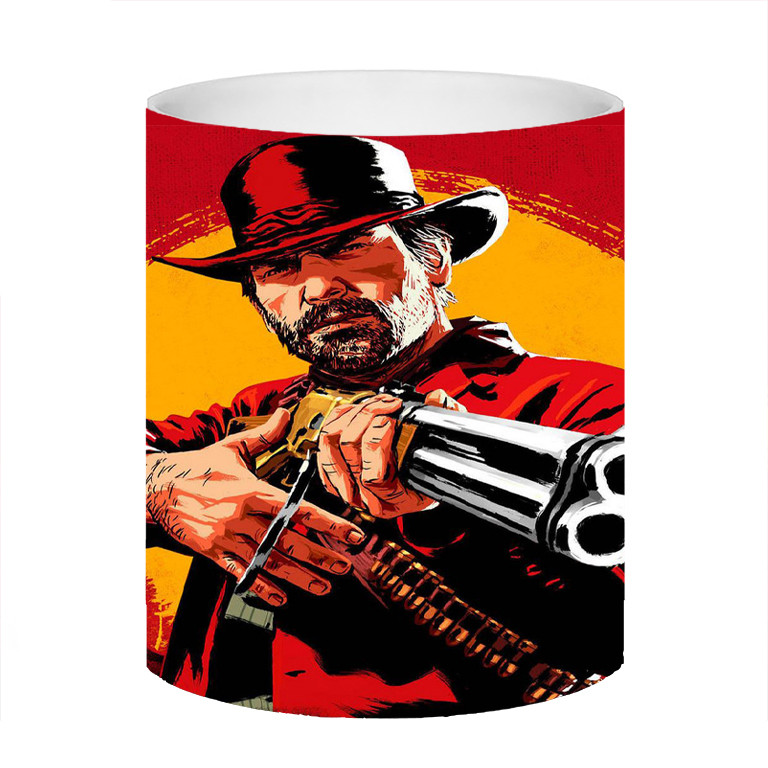 ماگ ( جعبه کادویی رایگان)  طرح بازی red dead کد 237
