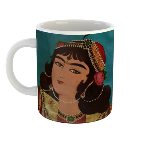 ماگ ( جعبه کادویی رایگان) طرح قاجاری زن قاجاری 2 کد 01