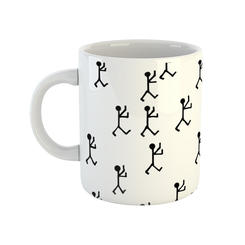 ماگ ( جعبه کادویی رایگان)  مدل stick men طرح 1