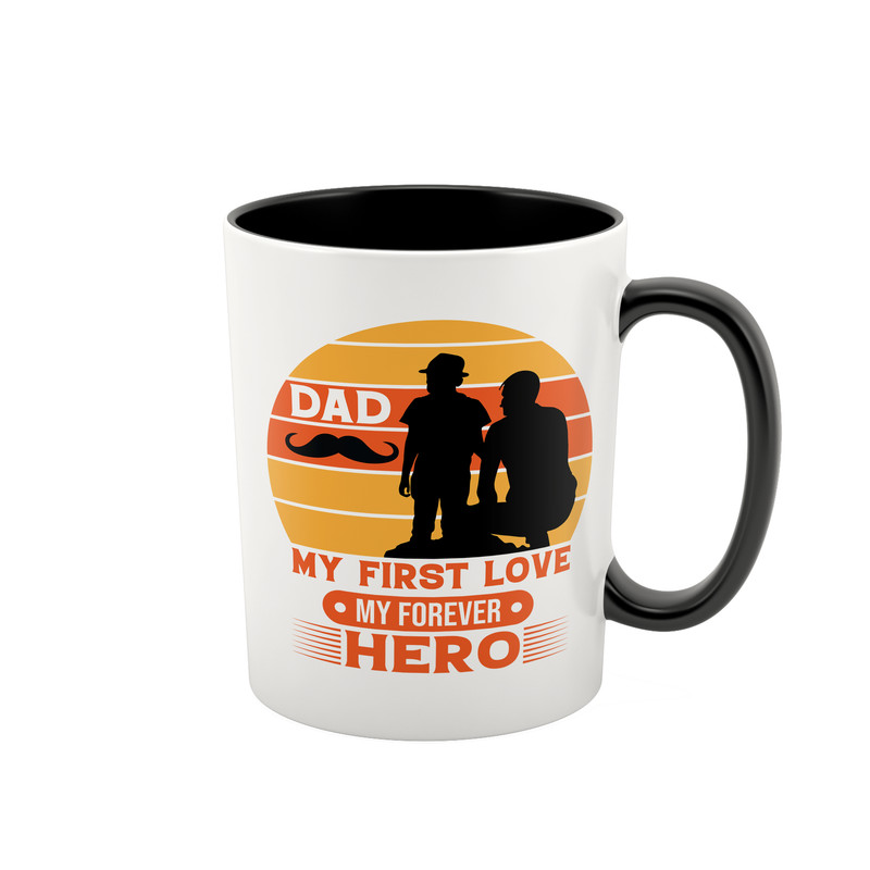 ماگ ( جعبه کادویی رایگان)  لیوانچی مدل پدر قهرمان طرح HERO DAD کد 04