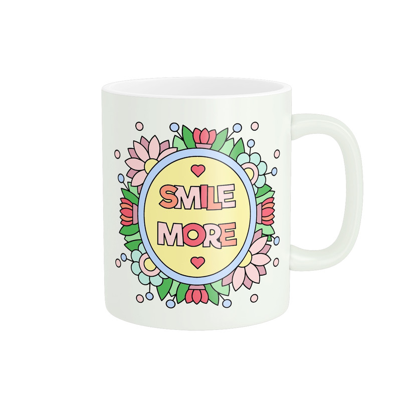 ماگ ( جعبه کادویی رایگان)  طرح Smile کد 199